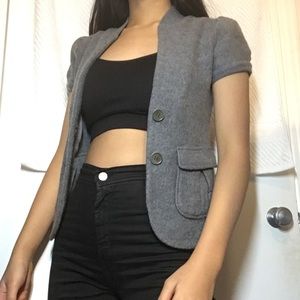 BCBGMaxAzria 100% WOOL Short Sleeve Sweater Shrug